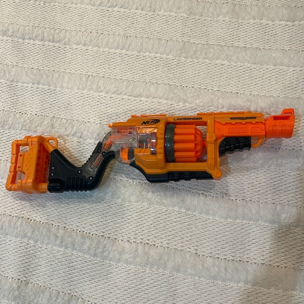 Nerf doomslands Lawbringer 2169 12 dart rotating drum age 8 toy released in 2014